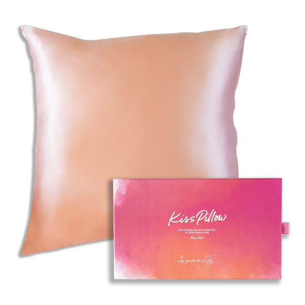 Kiss Pillow Rose Gold - Taie d'oreiller anti-frisottis